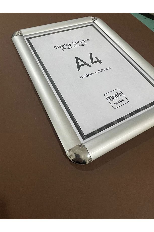 A4 Alüminyum Pratik Aç Kapa Rondo Köşeli Display Çerçeve - 5