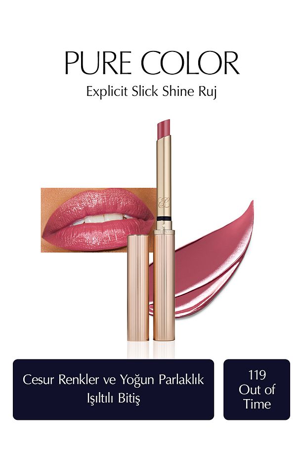 Işıltılı Bitişli Ruj - Pure Color Explicit Slick Shine Ruj - Renk: 119 Out of Time - 1