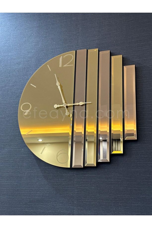 RİTMİK-GOLD AYNA DUVAR SAATİ 50cm - 3