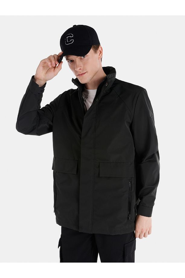 Regular Fit Cep Detaylı Yeşil Erkek Kaban Cl1056689 - 1