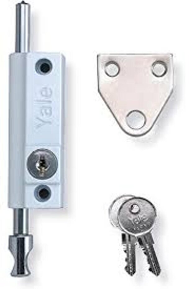 Sliding Door Window Lock White. - 3
