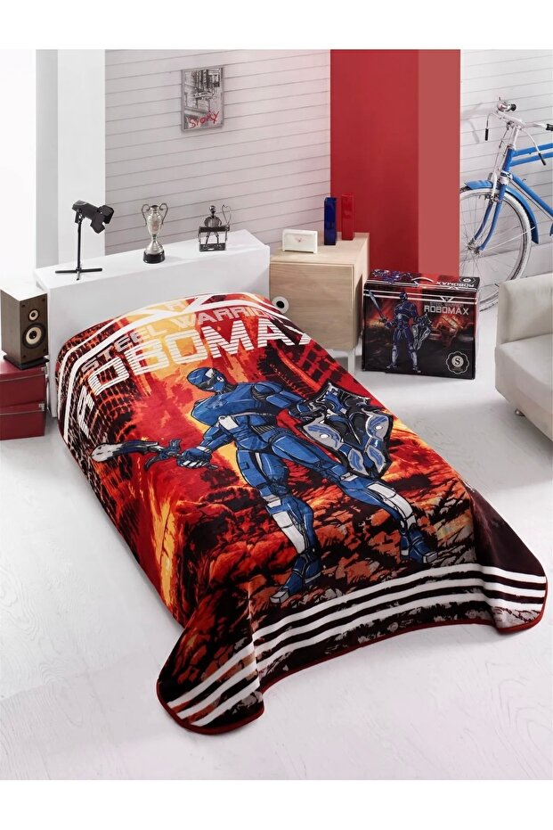 Gift Robomax Patterned Single Thin Boy Blanket