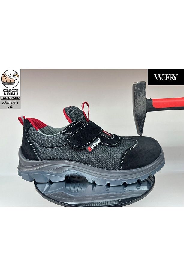 Mekap Gripper Gpr 170 S1 Süet Deri Hafif Rahat Koku Yapmayan Kompozit Burunlu Yazlık İş Ayakkabısı - 1