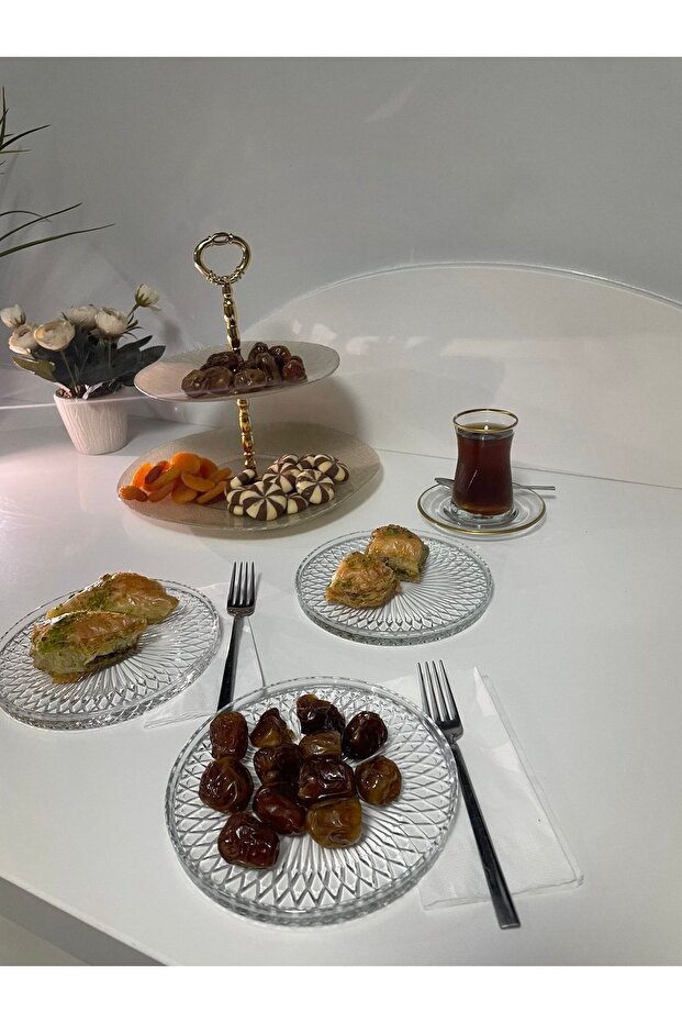 16 Cm Cam Tatlı Tabağı - 5