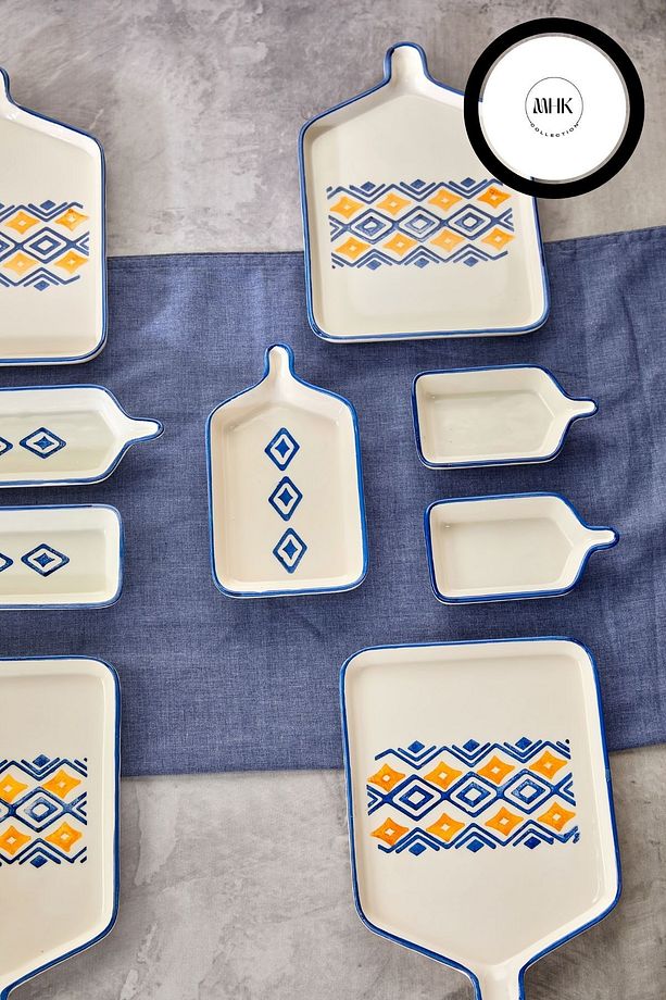 14 Parça 6 Kişilik Motif Desen Kahvaltı Seti - 5
