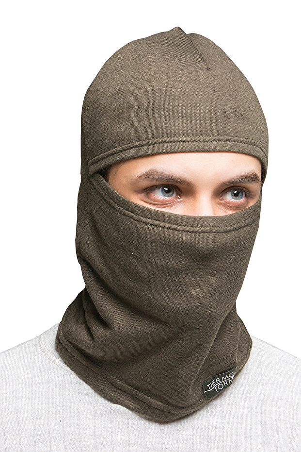 Unisex Khaki Thermal Snow Mask Hzt1014-Khaki