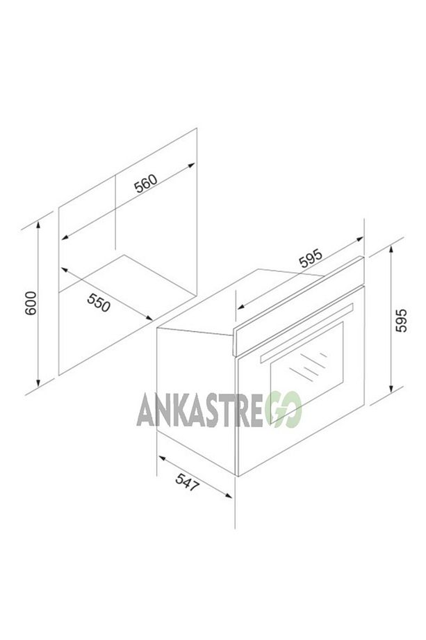 Gri Cam Ankastre Set (3457 Soho Davlumbaz - Cs5335s02 Ocak - Bo6504s01 Fırın) - 5