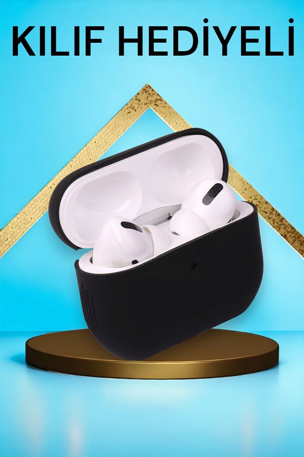 Tüm Telefonlarla Uyumlu Blututlu 1. Nesil Air Pro Kılıf Hediyeli Bluetooth 5.0 Kulaklık - 1