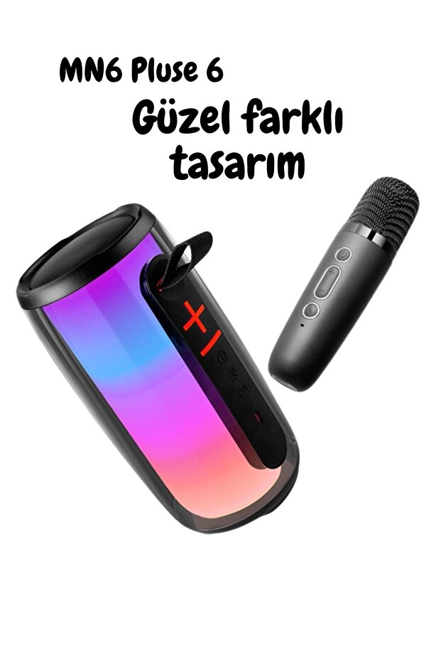 Pluse 6 Mikrofonlu Bluetooth Hoparlör-360°ledli Hoparlör/dekoratif Aydınlatma - 2