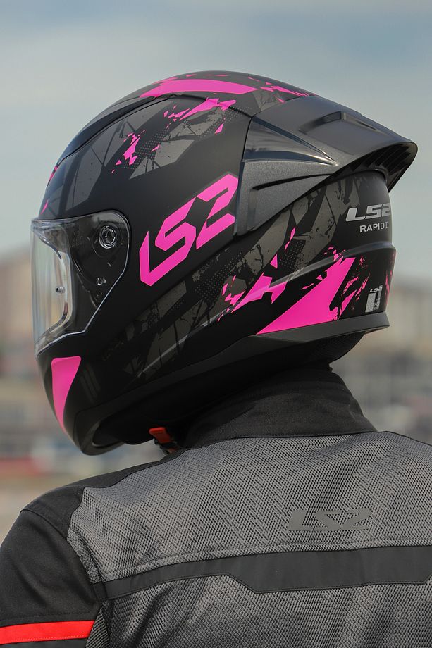 Rapıd 2 Race Palımnesıs Mat Siyah-Pembe Kask - 4