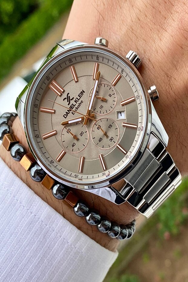 New Season Stainless Steel Strap Men's Watch, 3ATM Waterproof+ Free Bracelet Included