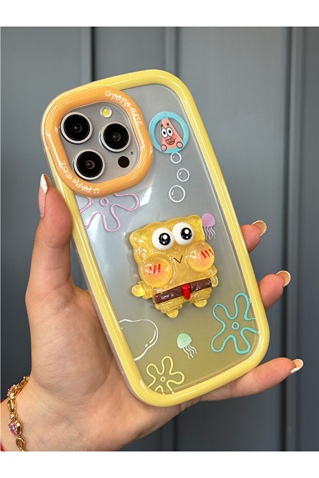 iPhone 15 Pro Max Compatible 3D Character Patterned Luxury Full Protective Case with Shock Absorption Feature - 1