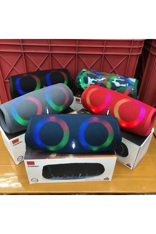 CHARGE5 BLUETOOTH SPEAKER ŞARJLI TAŞINABİLİR KABLOSUZ HOPARLÖR SD KART USB AUX FM RADYO - 5