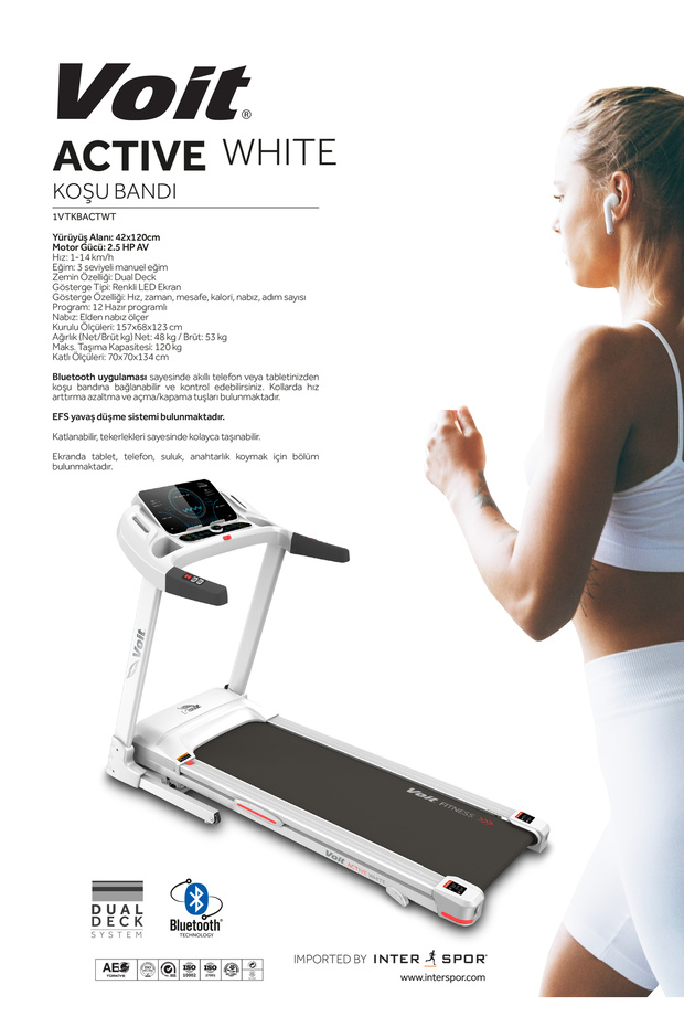 Active White Koşu Bandı - 5