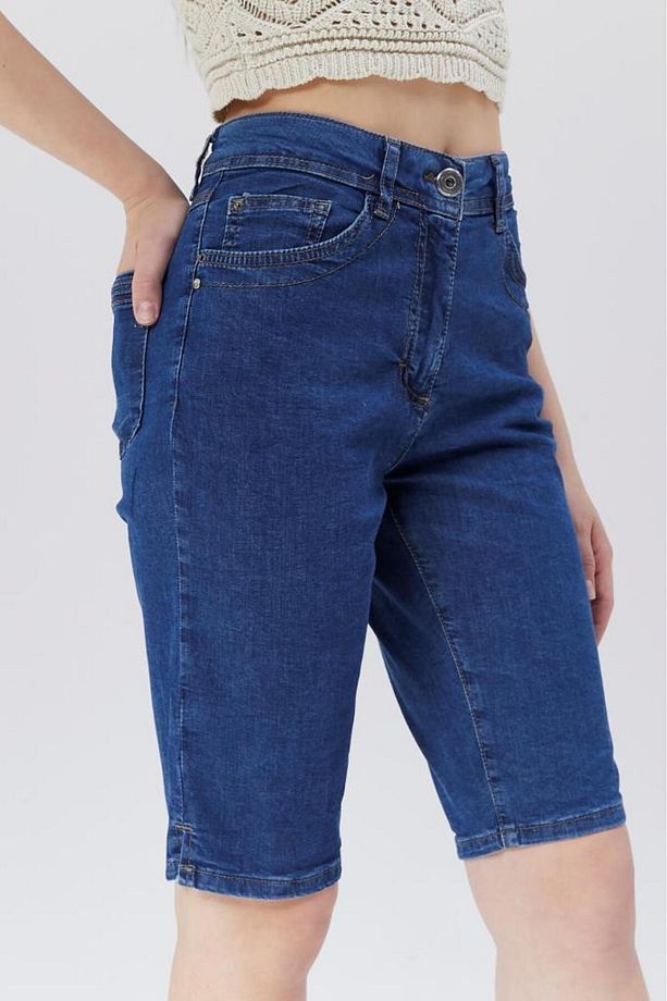 Kadın Normal Bel Regular Fit Jean Şort 2304715 - 6