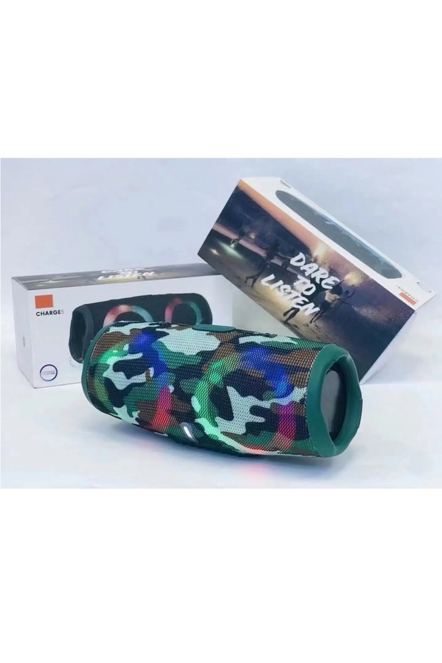 CHARGE5 BLUETOOTH SPEAKER ŞARJLI TAŞINABİLİR KABLOSUZ HOPARLÖR SD KART USB AUX FM RADYO - 1