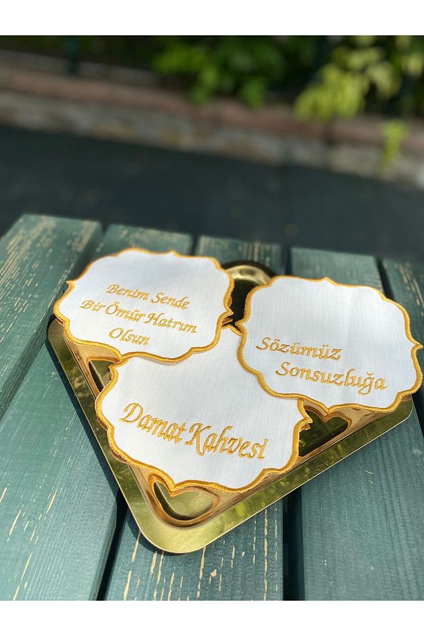 DAMAT KAHVE SÖZ TEPSİ PEÇETE 3 ADET - 1
