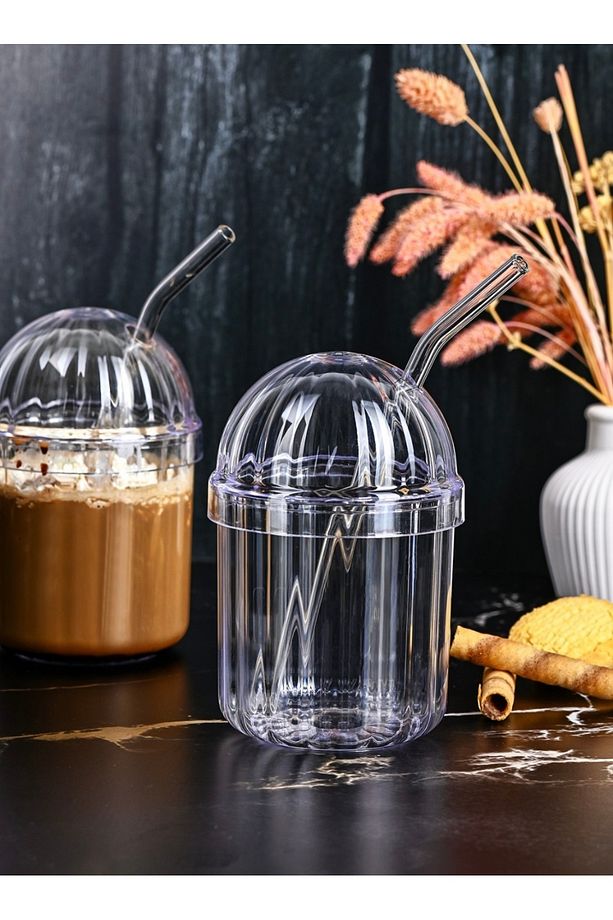 1 Adet Mika Oval Kapaklı Pinterest Bardak Kahve Ve Sunum Bardağı 430 ml CAM DEĞİLDİR. - 3