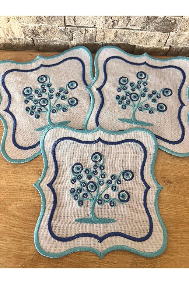 Evil Eye Bead Cocktail Napkin