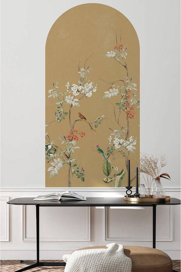 Bahar Çiçekleri ve Kuşlar Boho Kemer Arch Modern Duvar Sticker - 3