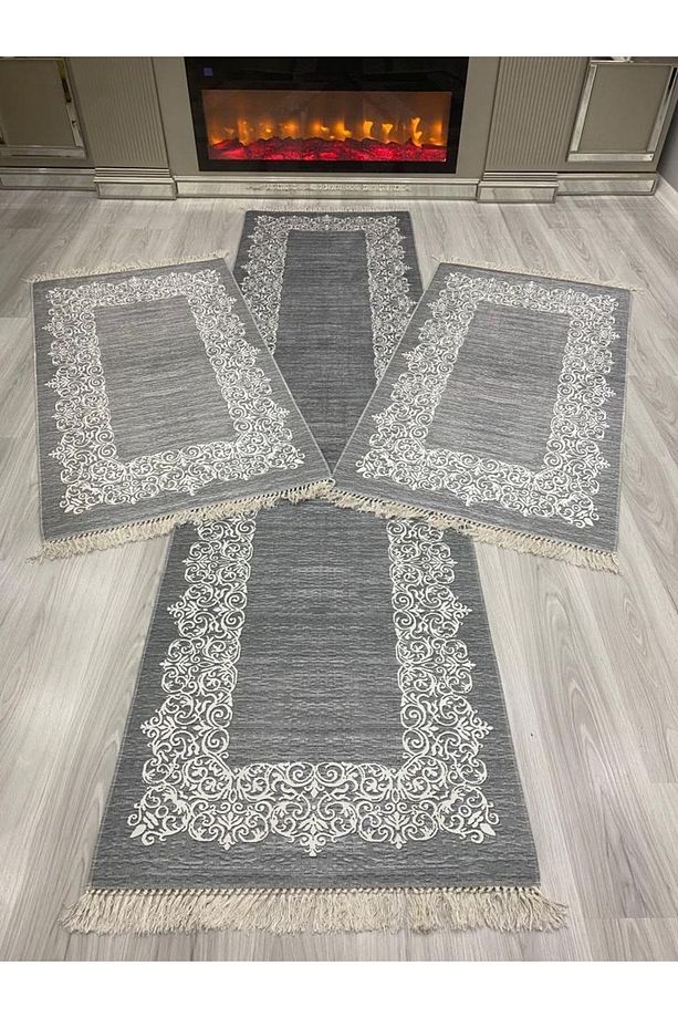 Kaymaz Taban Halı Seti 3 'lü Yatak Odası Yolluk Takımı 2 Adet 80x150 1 Adet 80x300 Cm - 1