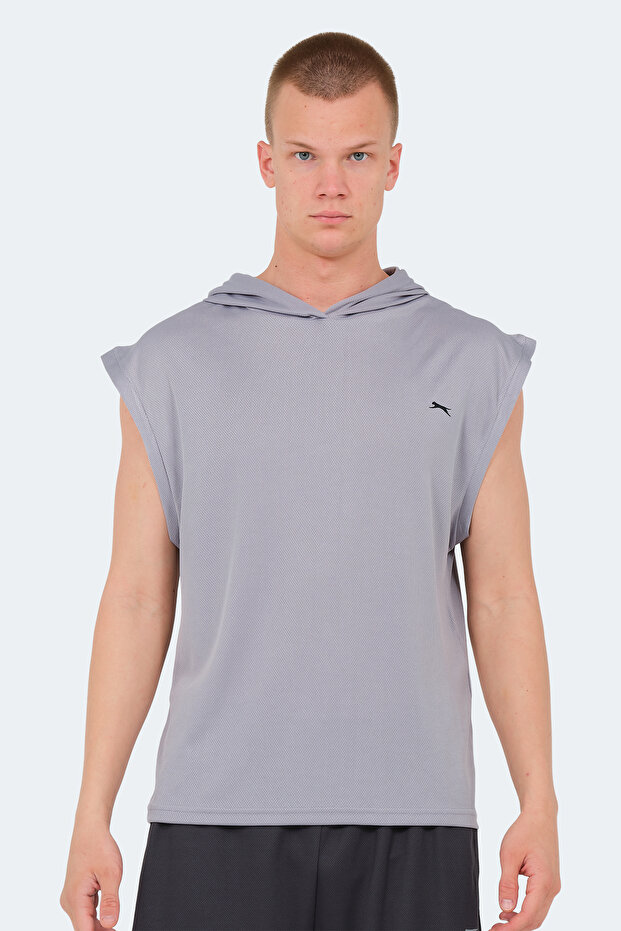 Ondina in Men's Sleeveless Gray T-Shirt