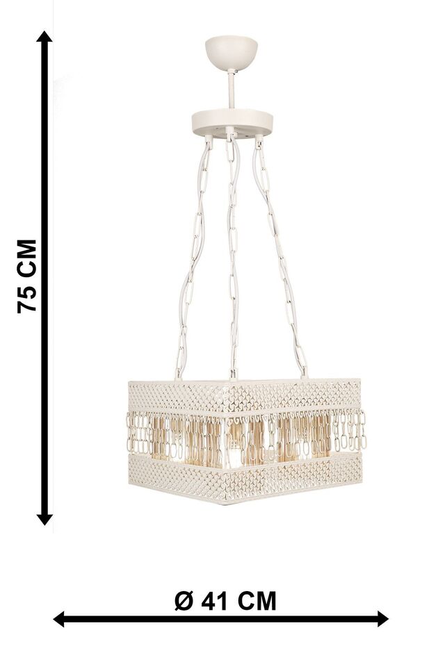 Devran 3.lü Avize Beyaz - 5