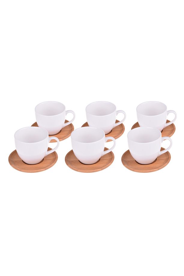 Beyaz Meyo 6 Kişilik Kahve Fincan Takımı B0294 - 4