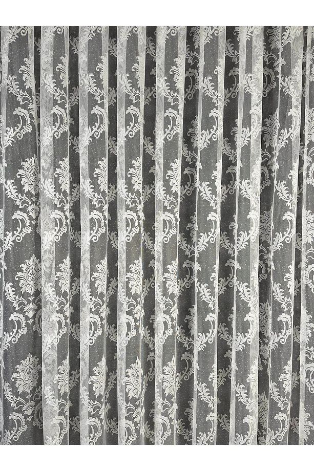 Taç Damask Kullanıma Hazır Normal Pile Tül Perde Tek Kanat - 3