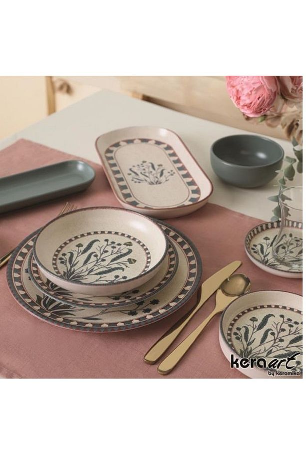 Doğanın izi 44 Parça 6 Kişilik Yemek/Kahvaltı Takımı msh - 2