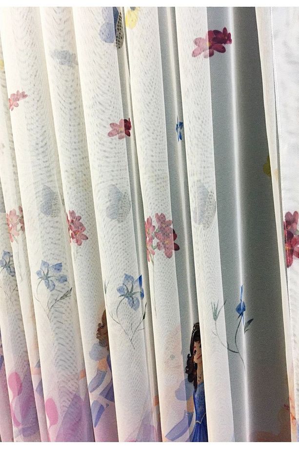 Taç Kullanıma Hazır Seyrek Pile Prenses Tül Perde Tek Kanat - 7