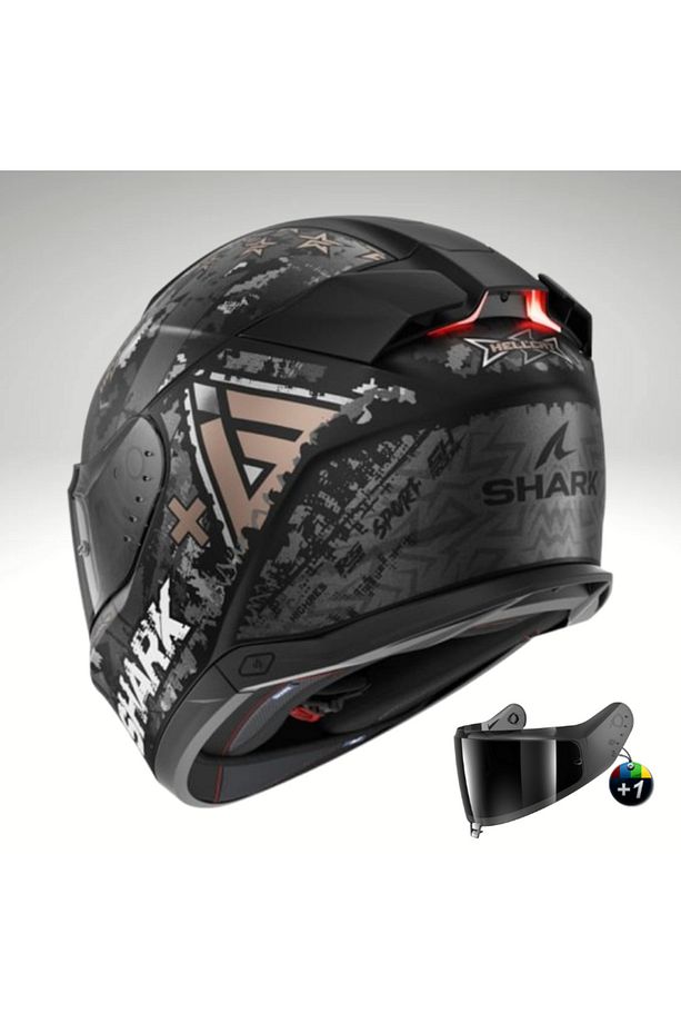 Skwal i3 Hellcat KUA Mat Kapalı Kask - Antrasit/Siyah - 1