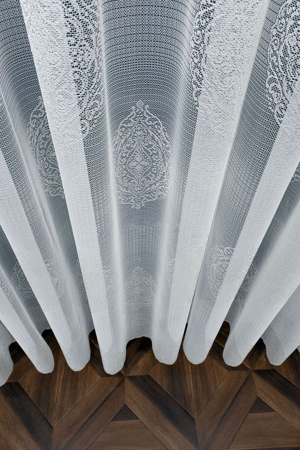 Taç Damask Kullanıma Hazır Sık Pile Tül Perde Tek Kanat - 8
