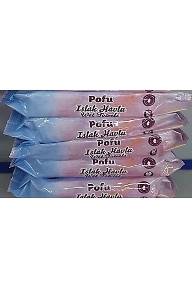 Wet Towel Wipes 5 Pieces of 50