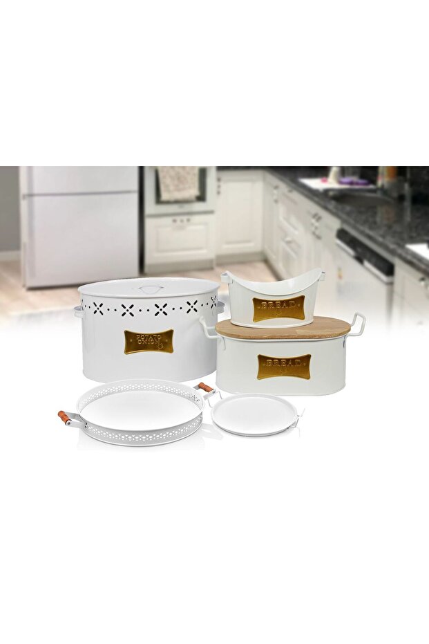 مجموعة مهر تخزين المطبخ متعددة الأغراض مكونة من 5 قطع - 1