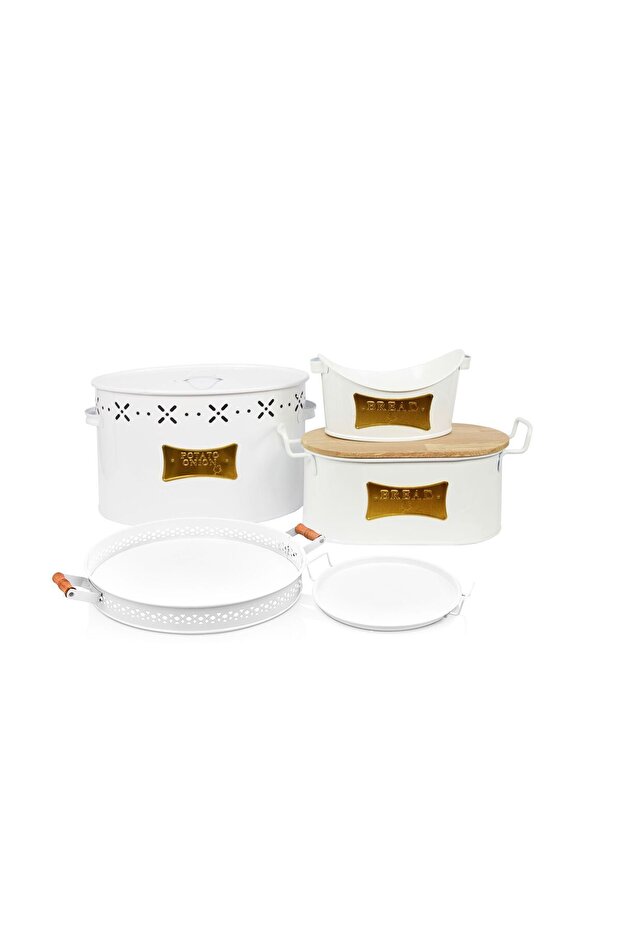 مجموعة مهر تخزين المطبخ متعددة الأغراض مكونة من 5 قطع - 2