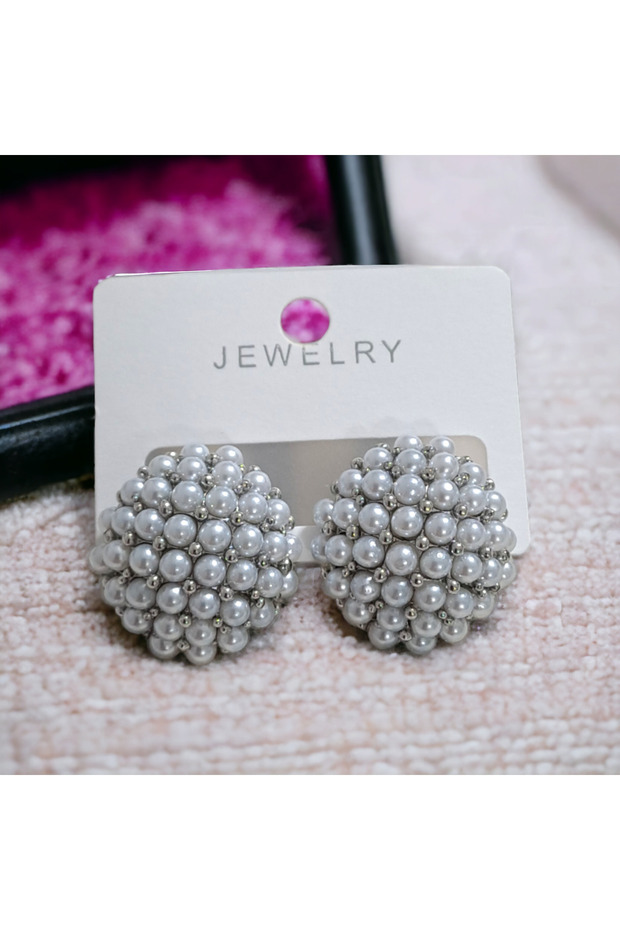 İncili Top Küpe - 4