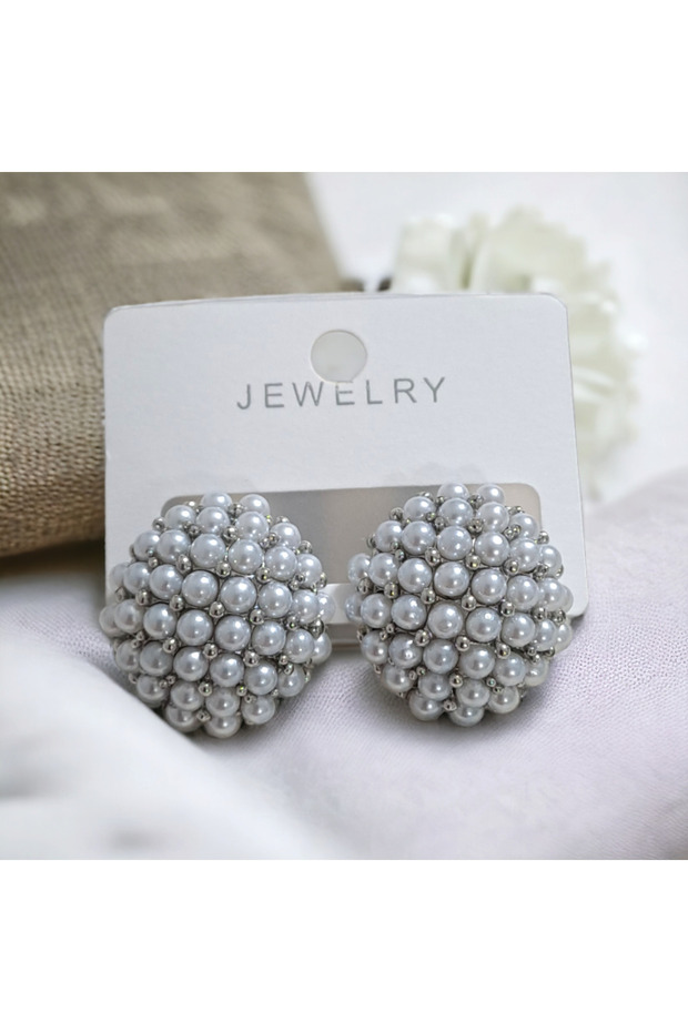 İncili Top Küpe - 1