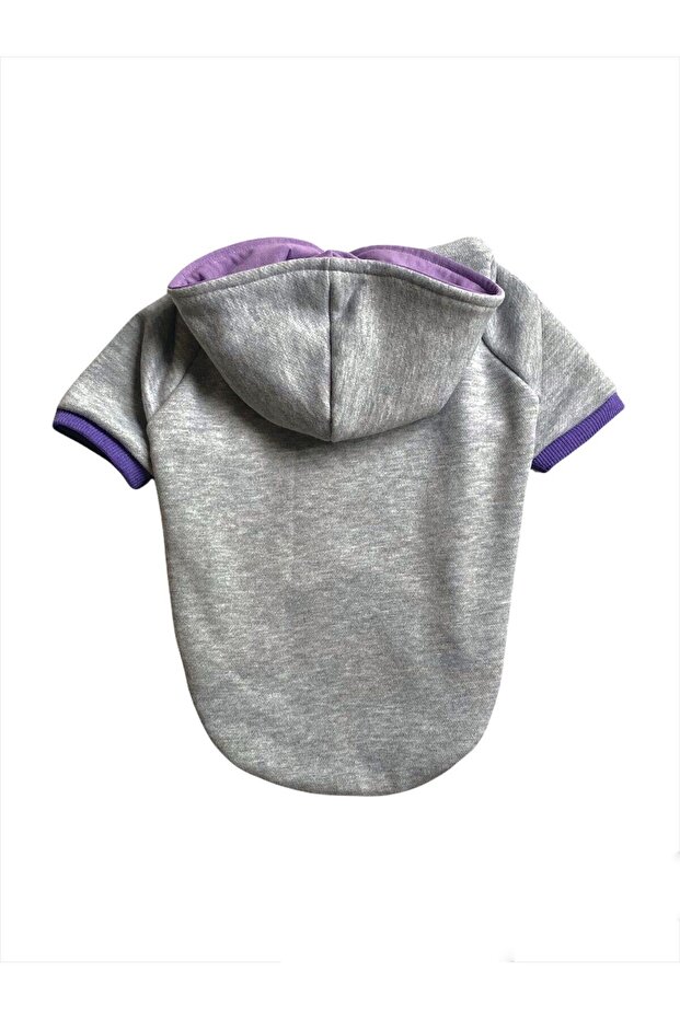 Basic Gri-mor Kapüşonlu Sweatshirt - 2