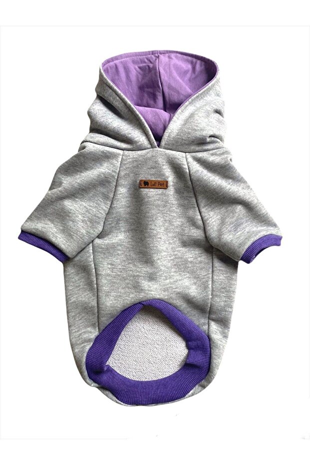 Basic Gri-mor Kapüşonlu Sweatshirt - 1