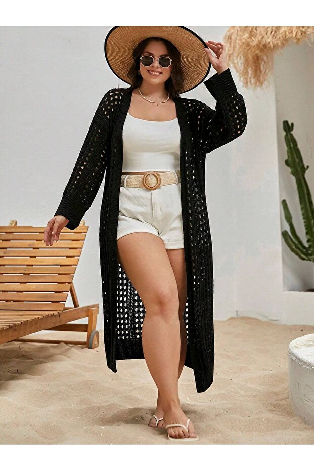 büyük beden triko hırka - 1