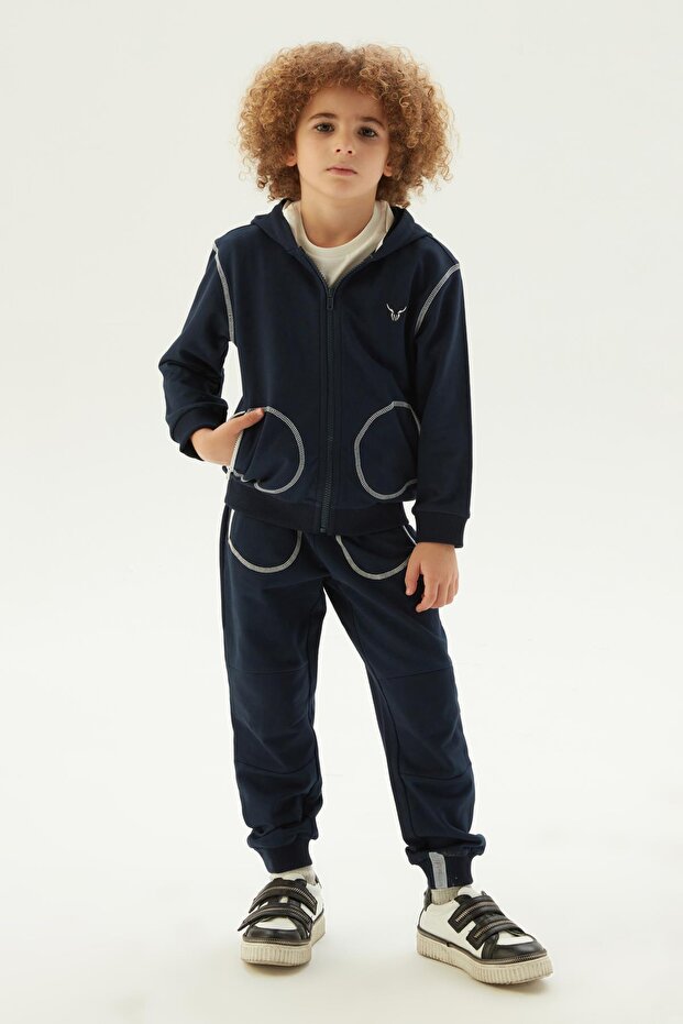 BG Store Erkek Çocuk Lacivert Eşofman Üstü - 1