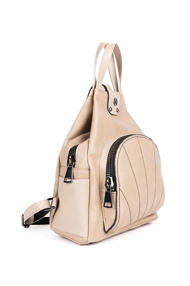 Women's Backpack Model Mv059 Beige