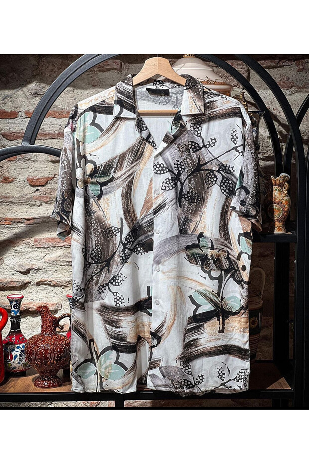 Oversize Viskon Gömlek - 1