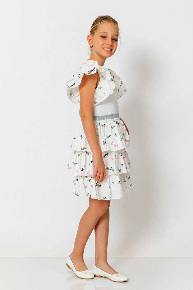 Girl's Layered Ruffle Skirt