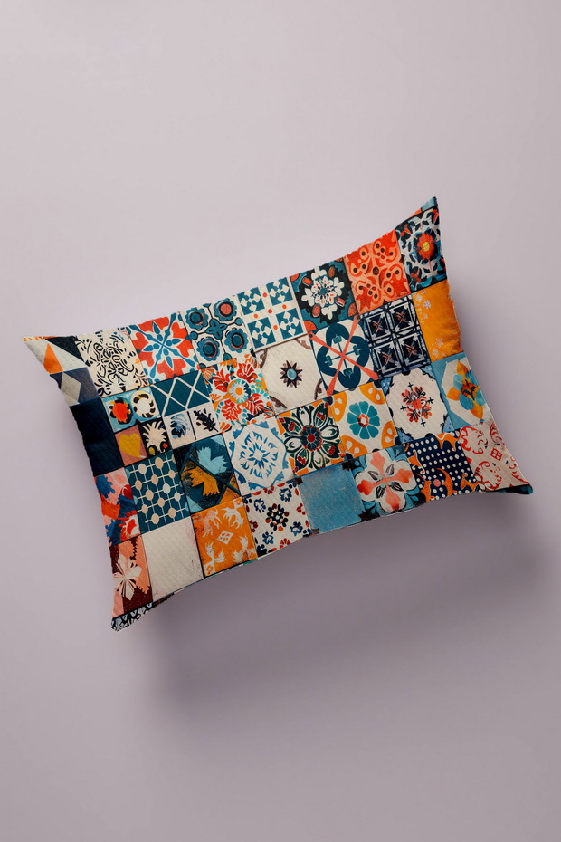 Decorative Bead Quilted Surface Pillow Case (50x70cm) 440