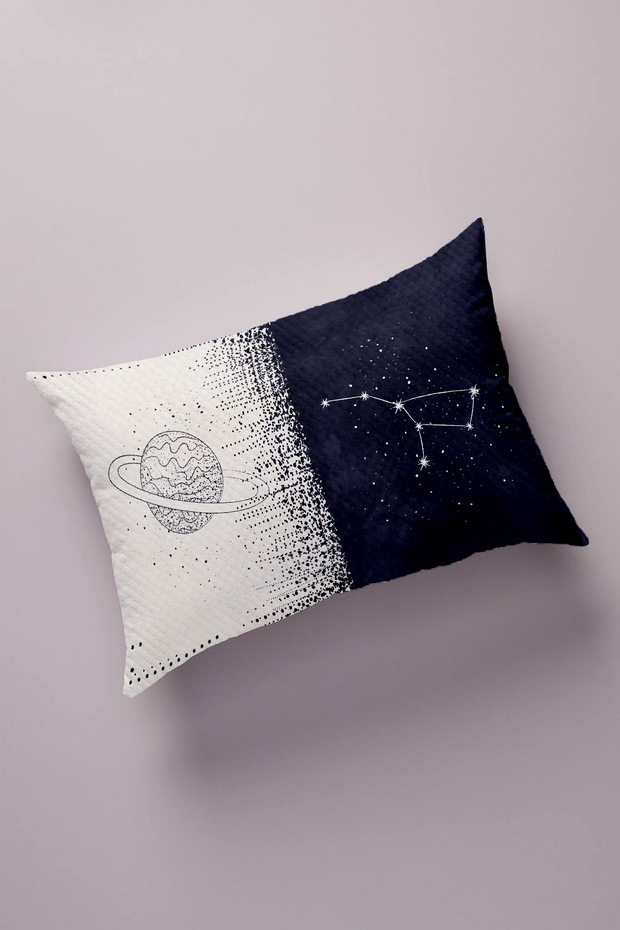 Decorative Bead Quilted Surface Pillow Case (50x70cm) 62