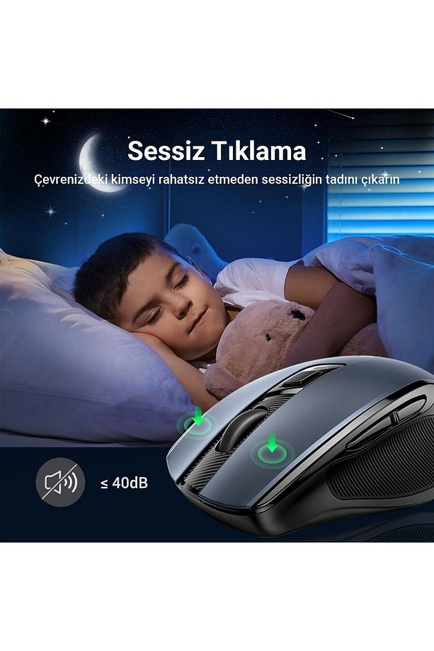 4000dpı Ergonomik Sessiz Kablosuz Optik Mouse - 4