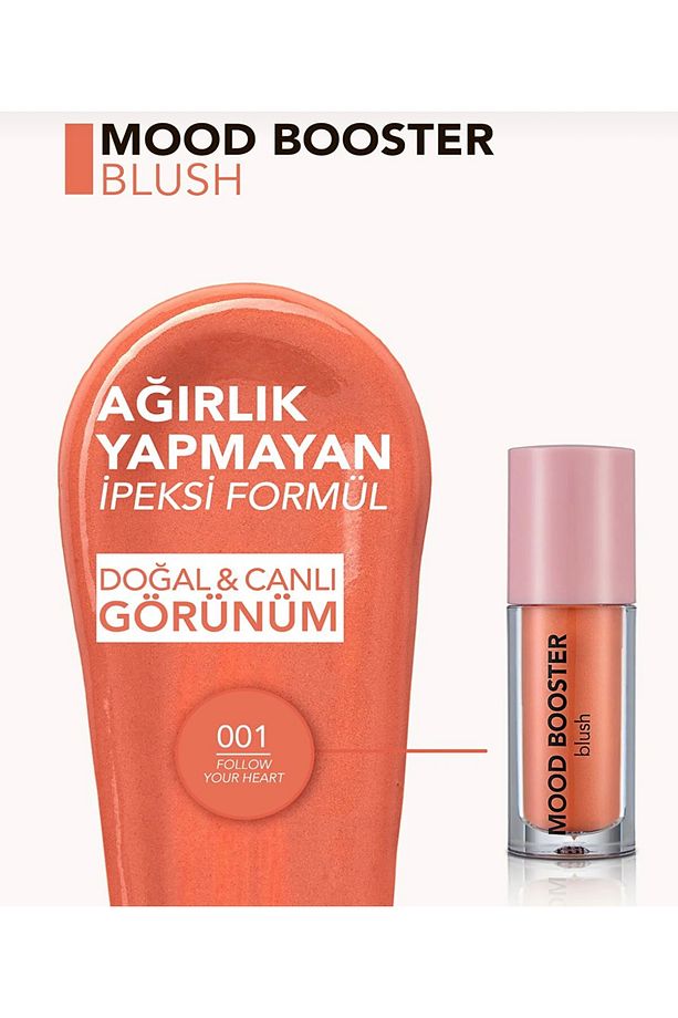 Mood Booster Yoğun Pigmentli Likit Allık No: 001 Follow Your Heart - 5