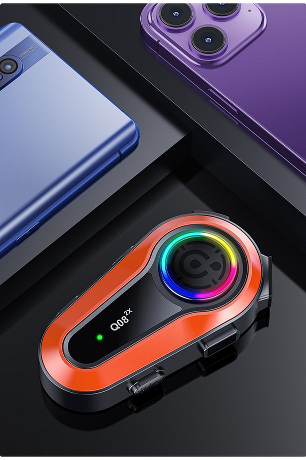 Motorsiklet Kask Interkom Kulaklık Rgb Işık Bluetooth 5.0 Çift Telefon Bağlantı 2x Intercom - 6